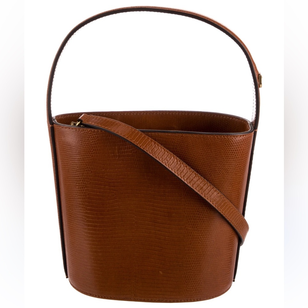 Staud Embossed Leather Bucket Bag